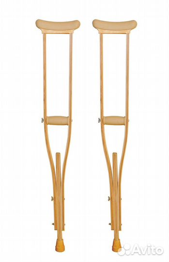 Костыли подмышечные деревянные 140-190 см новые