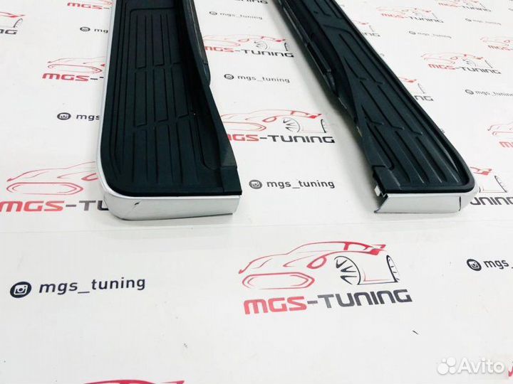 Пороги Toyota Land Cruiser Prado 150 серебро обод