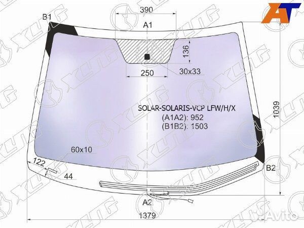 Стекло лобовое hyundai accent