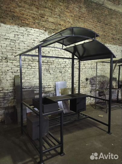 Мангал беседка лофт