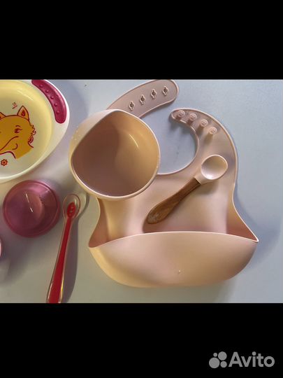 Детская силиконовая посуда для прикорма