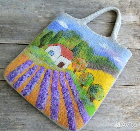 Cумка валяная из шерсти ручная работа