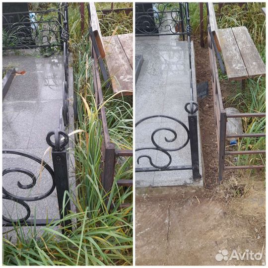 Уход за могилой и покраска оградки