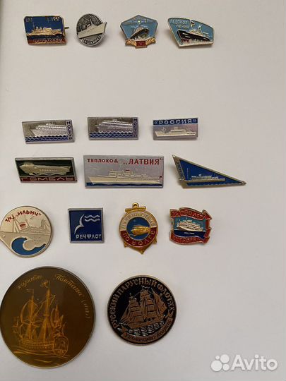 Значки,конверты. Флот,теплоход,крейсер, ледокол