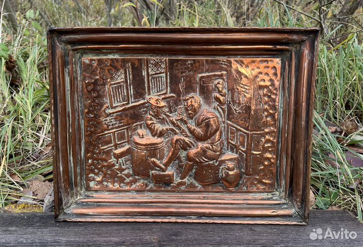 Винтажное панно чеканка