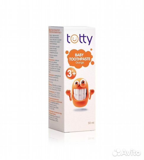 Totty Детская зубная паста со вкусом апельсина 3+