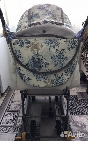 Детские санки коляска с колесами