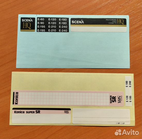 Наклейки на видеокассеты VHS