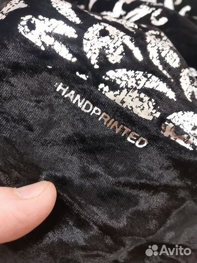 Бархат шёлк портьерный и сетка черные Франция