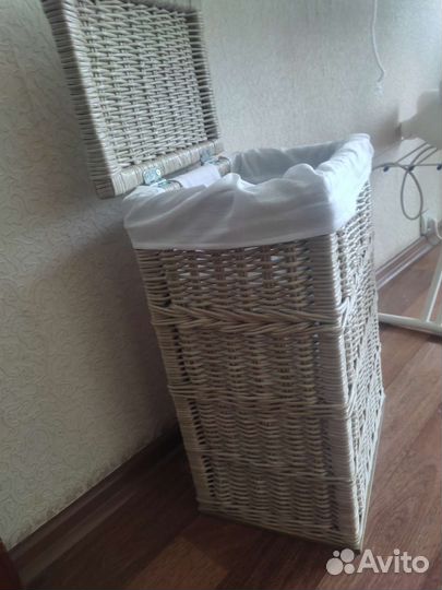 Корзина для белья плетёная