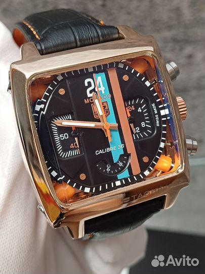 Мужские часы tag heuer monaco кварцевые