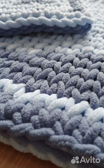 Детский плед ручной работы из Alize puffy more