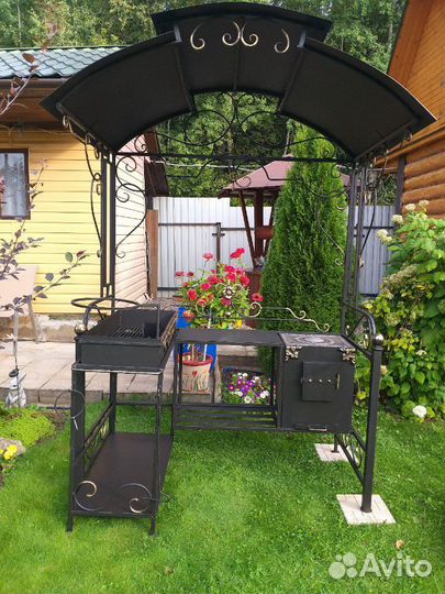 Мангал кованый с печкой