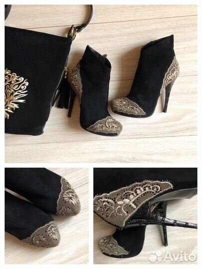 Ботильоны нат.замша, 39-40р