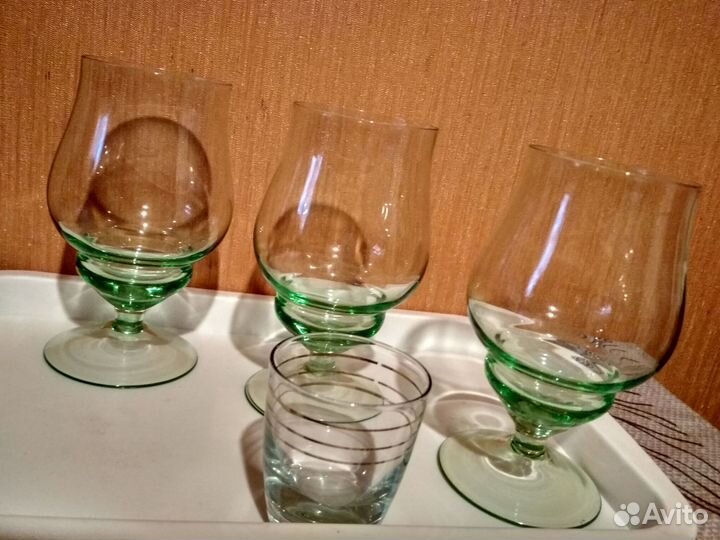 Стопки, фужеры СССР, цветное стекло