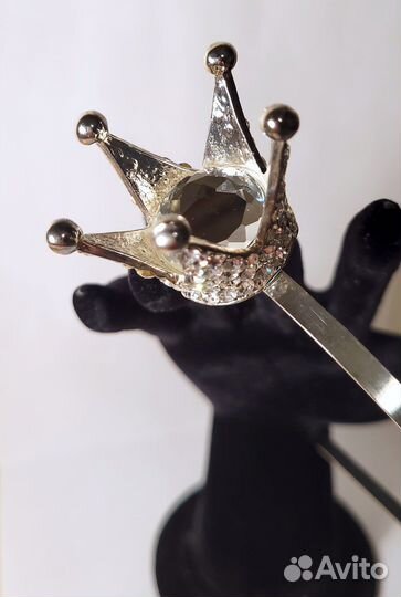 Ободок с короной и стразами