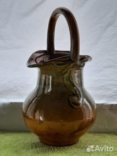 Сосуд керамический,перламутровый,старый. Редкость