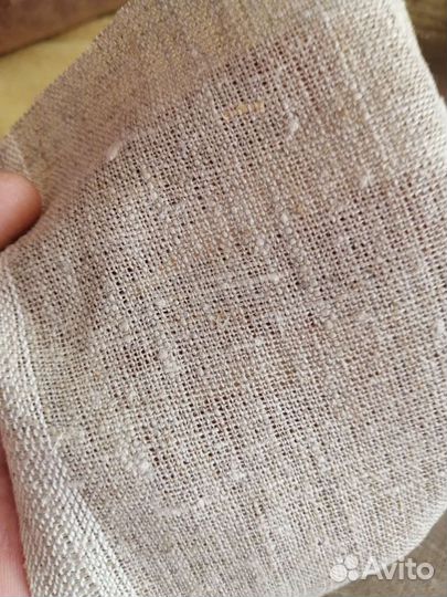 Ткань отрез натуральный лен