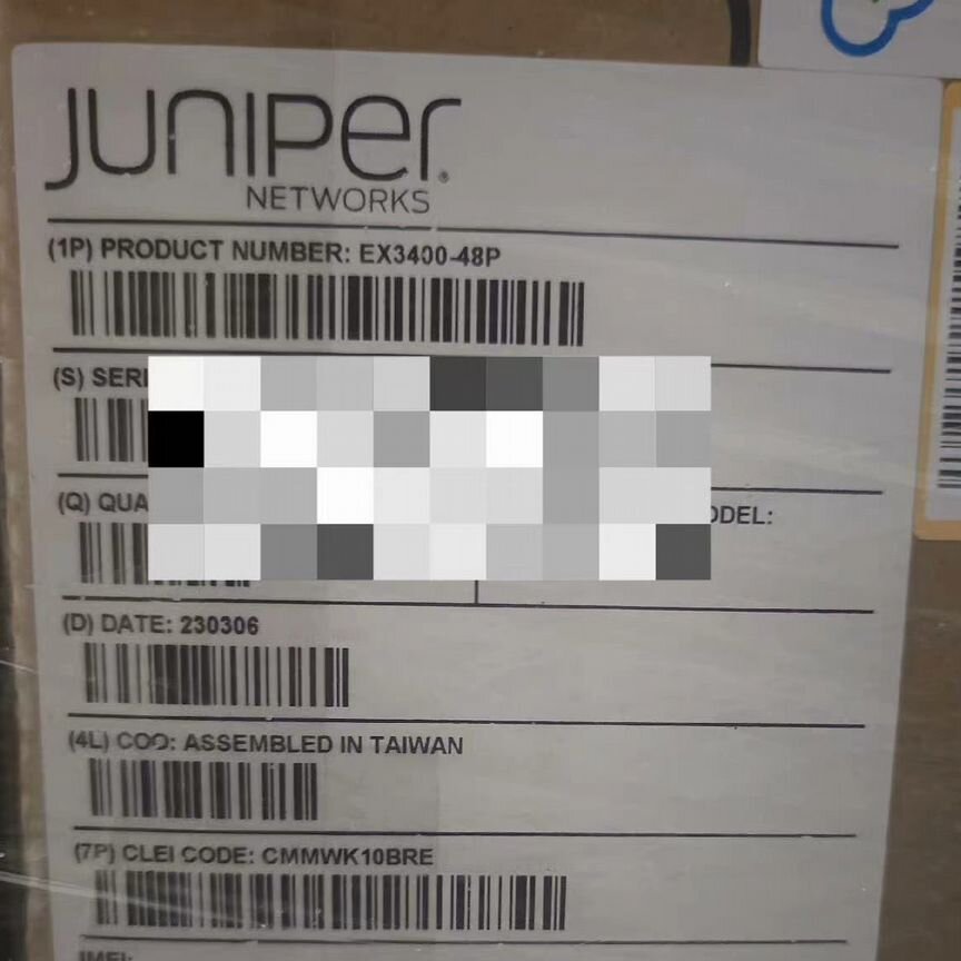 [EX3400-48P] Juniper (48*Poe+, 4*10sfp+, 2*Qsfp+) Ex3400-48p