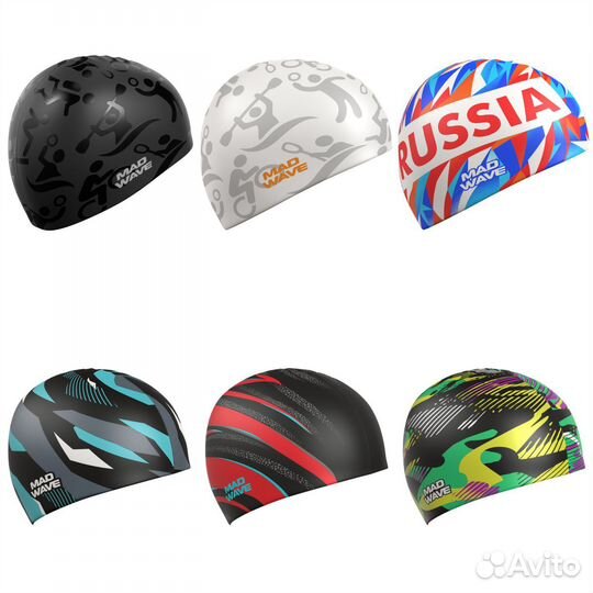 Шапочки для плавания MadWave/Copozz/Arena