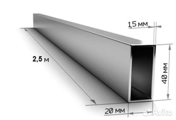 Профильные трубы 40х20, 60х60 в наличии