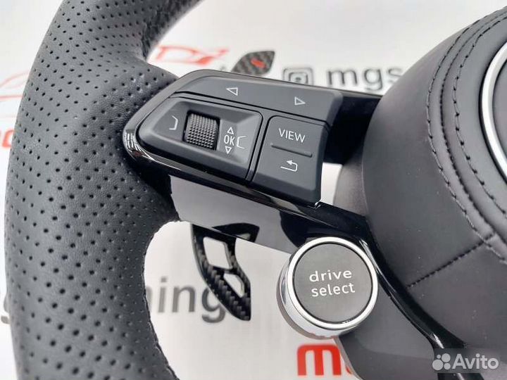 Руль Audi RS карбон с подушкой Ауди A4 B9 RS4 А4