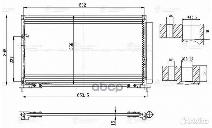 Радиатор кондиц. для а/м Honda Civic 4D (06)