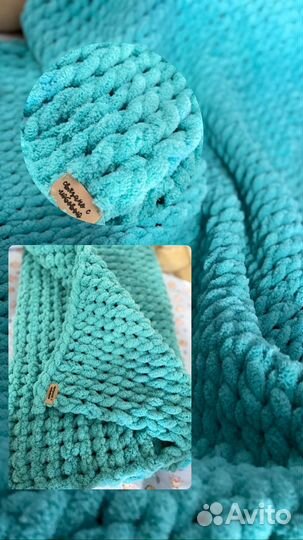 Вязанный плед детский