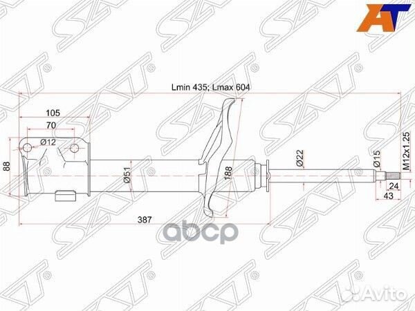 Стойка передняя MMC pajero/montero IO/JR/pinin