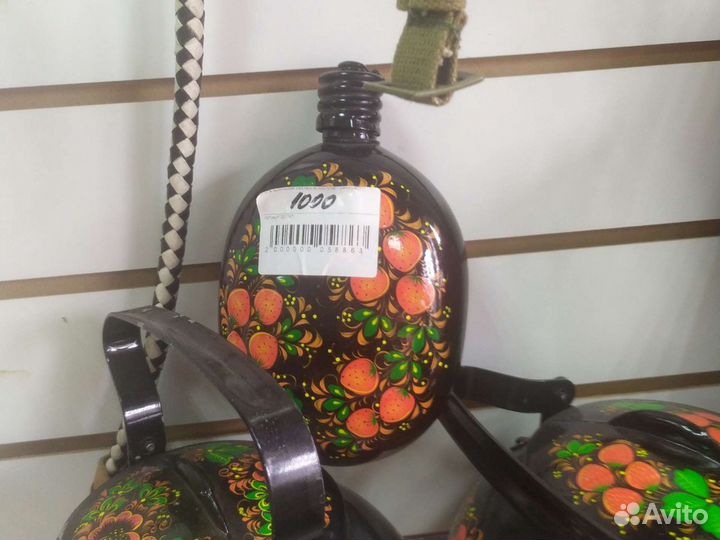 Фляжка армейская хохлома +