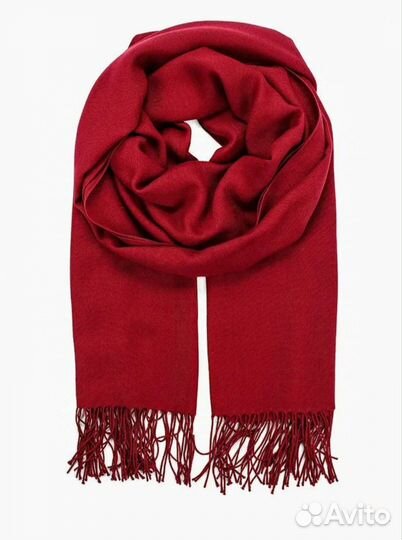 Палантин шерсть Женский Бордо