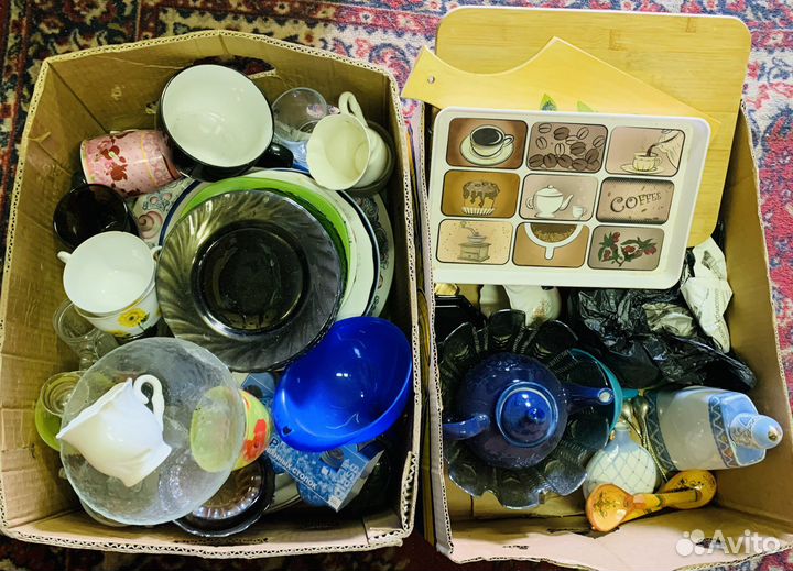 Советская посуда б/у 2 коробки