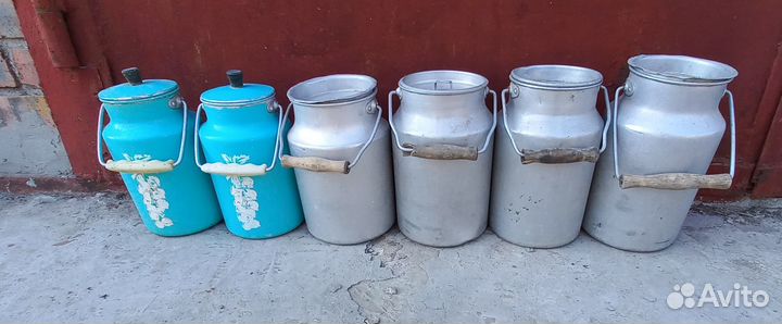 Бидоны, бидончики алюминиевые винтажные из СССР