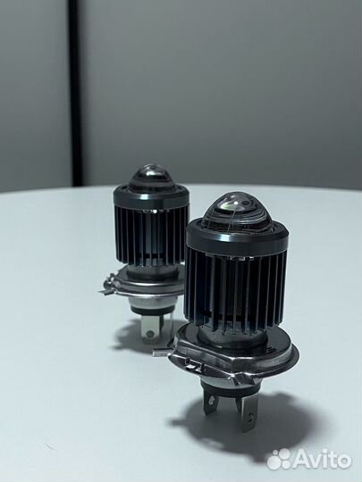 Беспроводные LED Лампы H4 с линзой