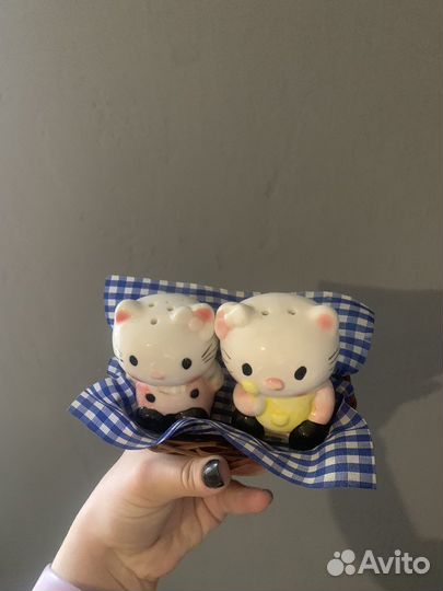 Минаж сахарница солонка Hello Kitty набор