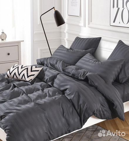 Постельное белье страйп сатин как в отеле