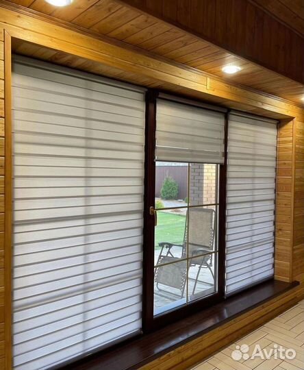 Рулонные жалюзи Зебра день-ночь/горизонтальные