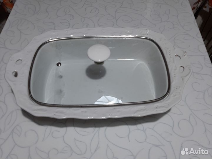 Керамическая форма для запекания с крышкой