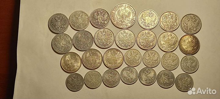 Русская Финляндия. 1- 50 пенни 1864-1917 гг