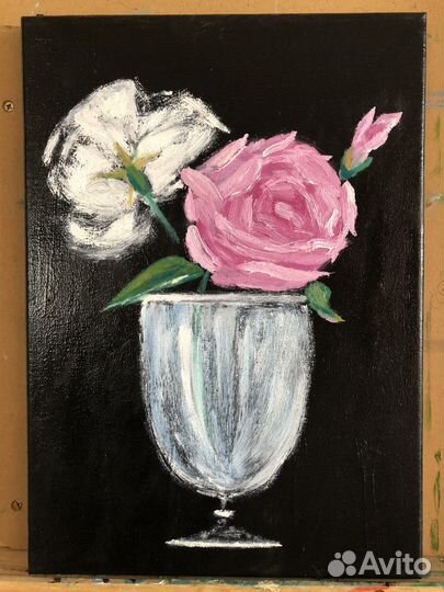Картина маслом Розы