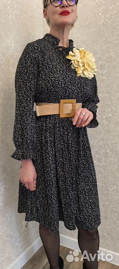 Платье в мелкий цветочек 44-46 р