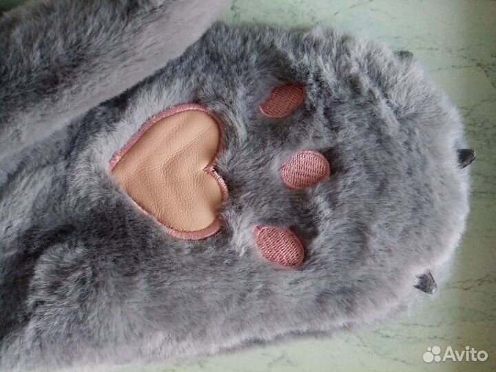 Варежки плюшевые жен (новые)