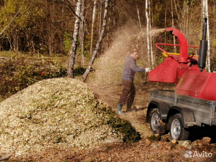 Дробилка. Измельчитель веток, деревьев. Аренда