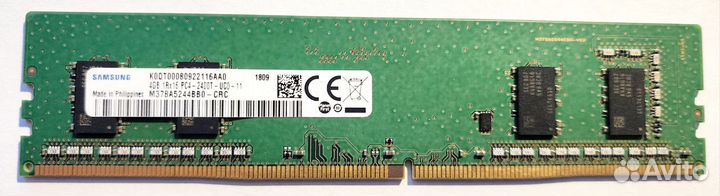 Оперативная память DDR4 dimm 4Gb 2400 мгц Samsung