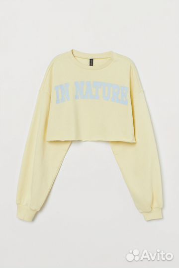 Кроп топ HM новый желтый S-L