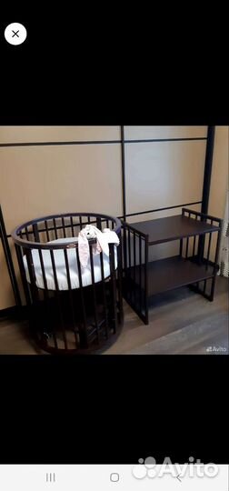 Детская кроватка с маятником 7в1