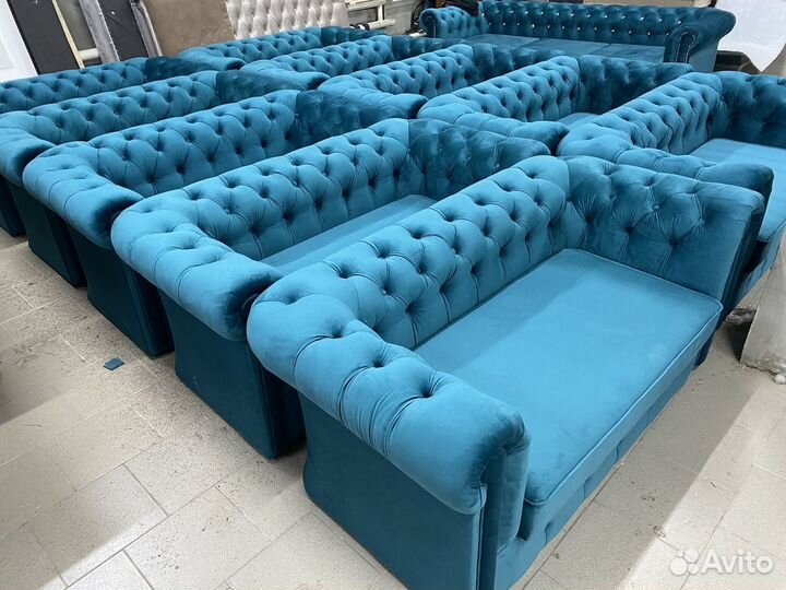 Диван честерфилд в ресторан или кальяную