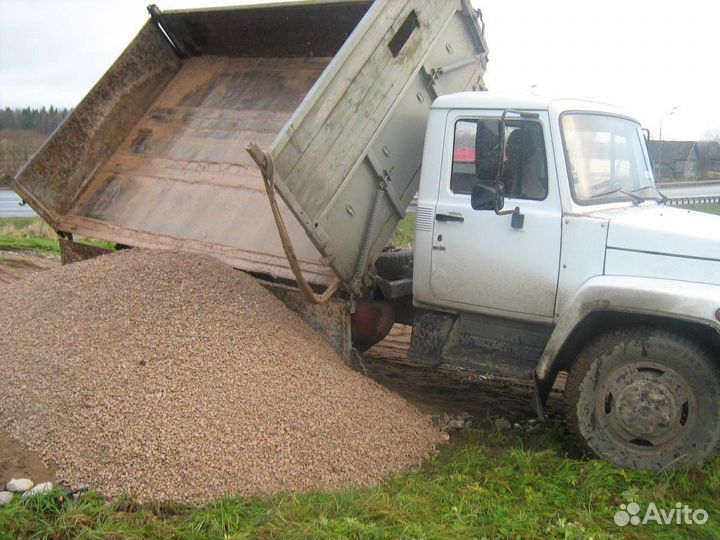 Щебень,песок