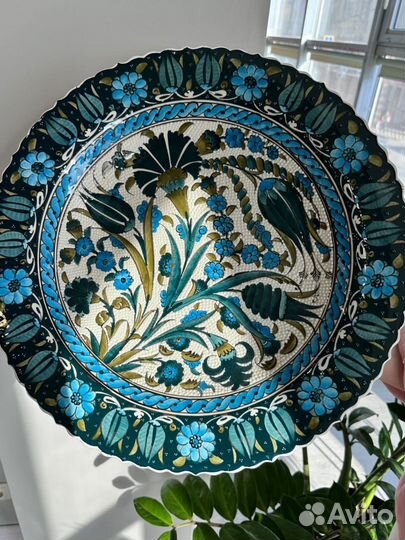Тарелка керамическая ручная роспись