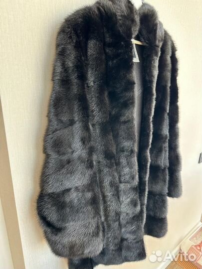 Шуба норковая с капюшоном 44 46